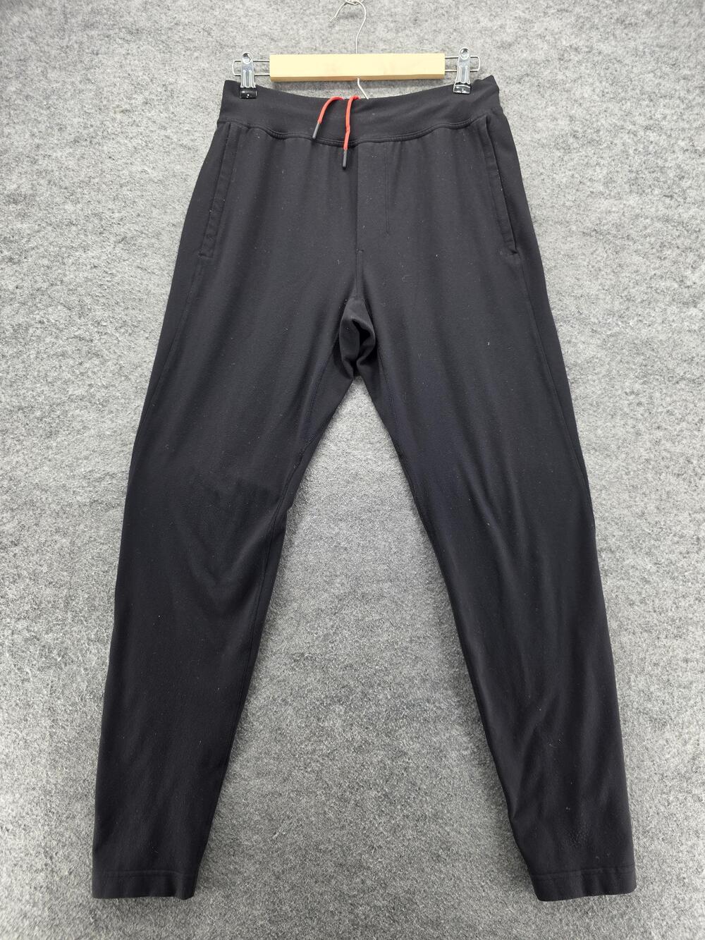 Lululemon Pants Mens Small Joggers Tapered Sweatpants Zipper Red Drawstring